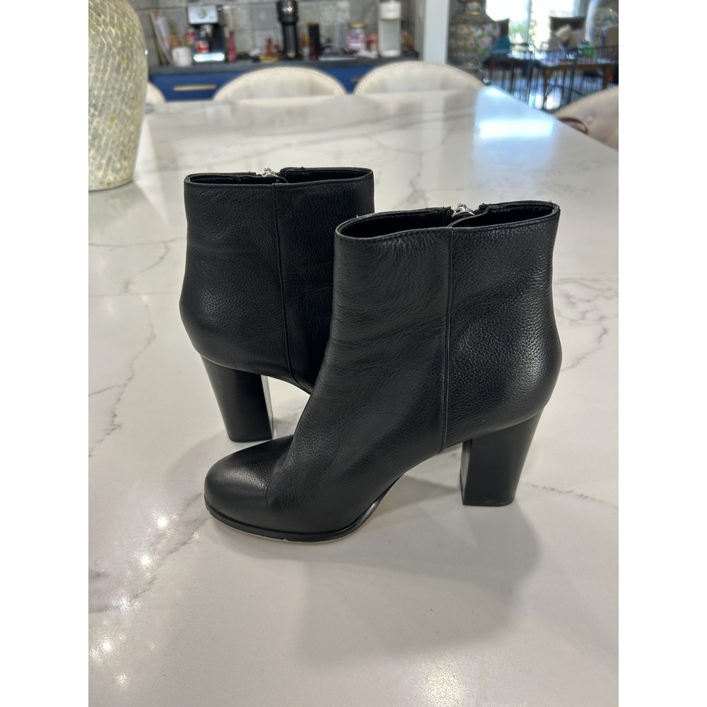 Michael Michael Korsโ Boots Womens Size 6.5 Black Ree Leather Ankle Bootie Zip